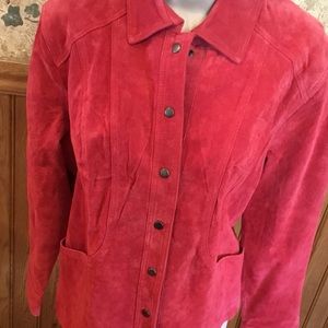 Coldwater creek red suede jacket